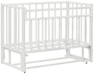 Кроватка Волжская деревообрабатывающая компания Кр1-03м, классическая, белый