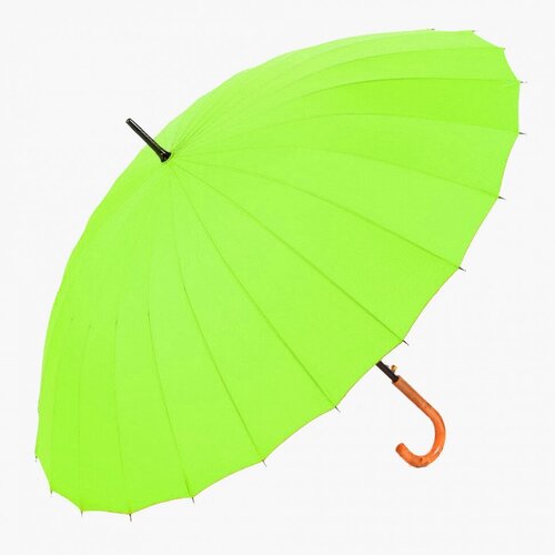 Зонт-трость Euroclim, полуавтомат, для женщин, зеленый