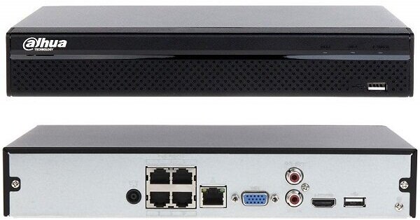 Видеорегистратор DHI-NVR2104HS-P-4KS2 IP 4-х канальный 8Мп c 4 РОЕ портами
