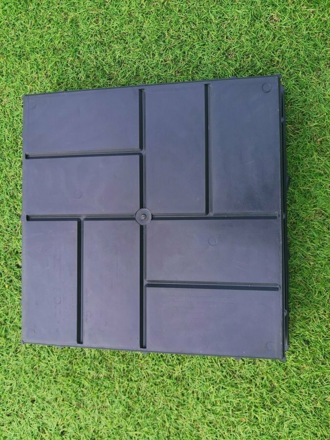 МайДом Форма для тротуарной плитки 8 кирпичей, дикий камень 30х30х6 см - 10 шт. Форма для бетона, для садовой дорожки - фотография № 7