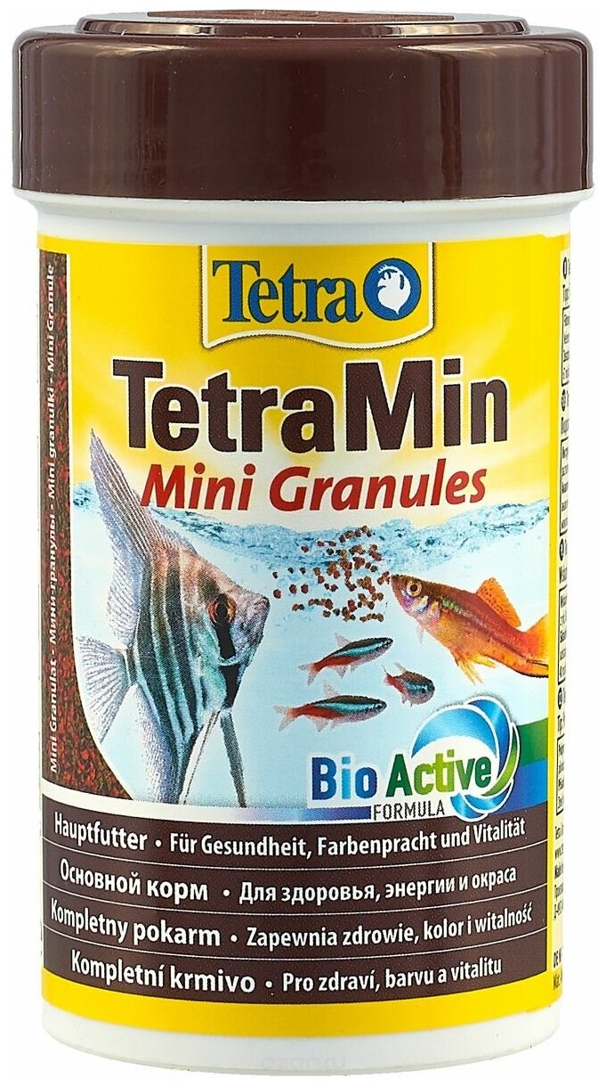 Корм для молоди и мелких рыб TetraMin Mini Granules в mini гранулах 100 мл
