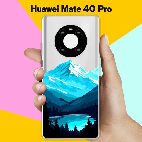 Силиконовый чехол на Huawei Mate 40 Pro Горное Озеро / для Хуавей Мейт 40 Про силиконовый чехол на huawei mate 40 pro кот среди рыб для хуавей мейт 40 про