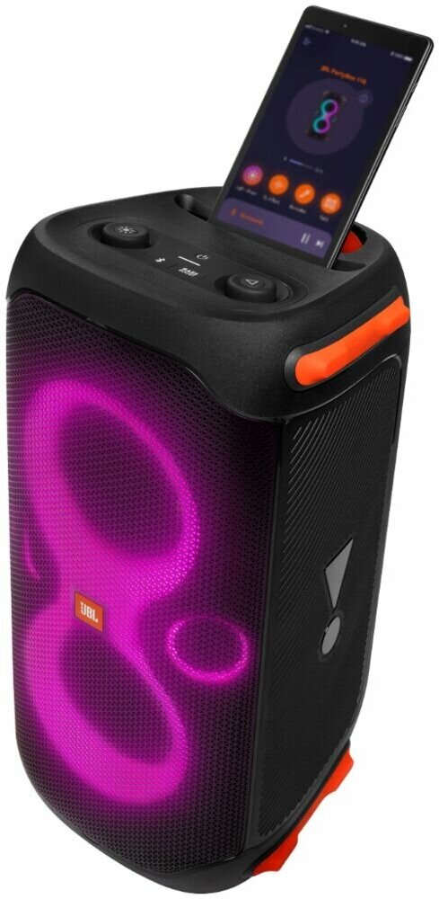 Портативная акустическая система с функцией Bluetooth и световыми эффектами JBL Party Box 110 черная (UK) - фото №4