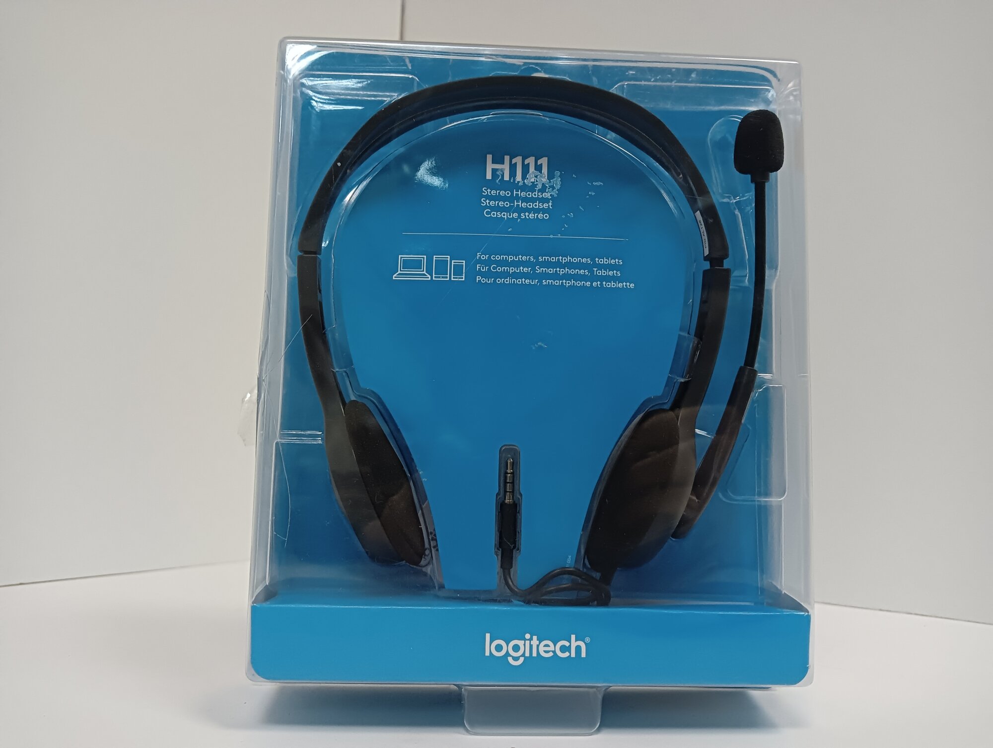 Гарнитура Logitech H111 (1 x 3.5мм, кабель 1.8м) (арт. 981-000594, M/N: A-00021) - фото №9