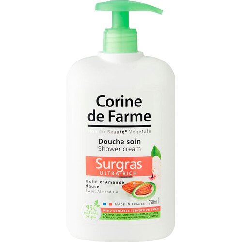 CORINE DE FARME Гель для душа Ультра-питание Сладкий миндаль, 750 мл гель для душа corine de farme каритэ защищающий кожу уход 750 мл
