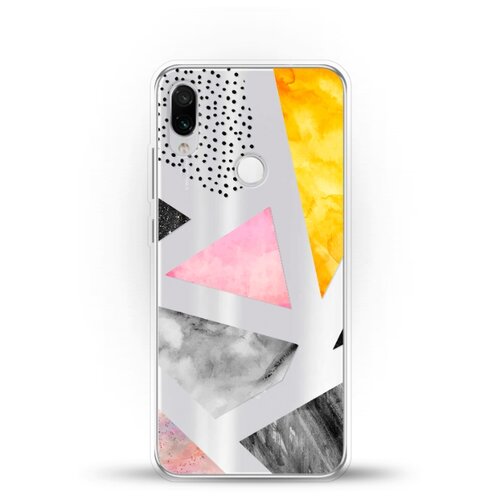 фото Силиконовый чехол мраморные треугольники на xiaomi redmi note 7 andy & paul