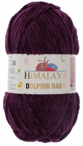 Пряжа Himalaya Dolphin baby фиолетовый (80328), 100%полиэстер, 120м, 100г, 1шт