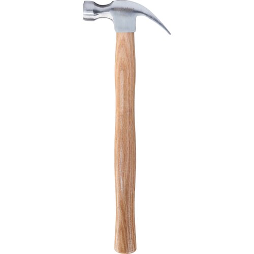 Молоток с гвоздодером столярный Smartbuy с деревянной проклеен. рукояткой, 200 г