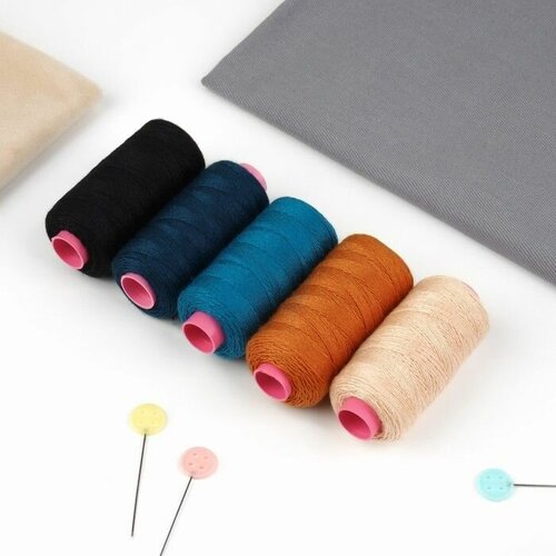 Набор ниток джинсовый 3 203 300 м 5 шт цвет разноцветный 750₽