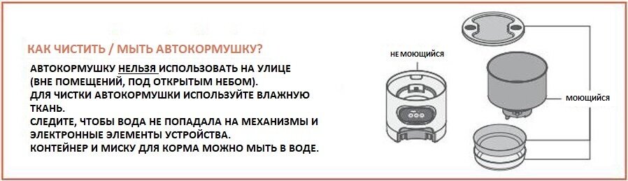 Автокормушка со стальным контейнером для сухого корма c таймером и записью голоса для кошек, собак 4,5 л. - фотография № 10