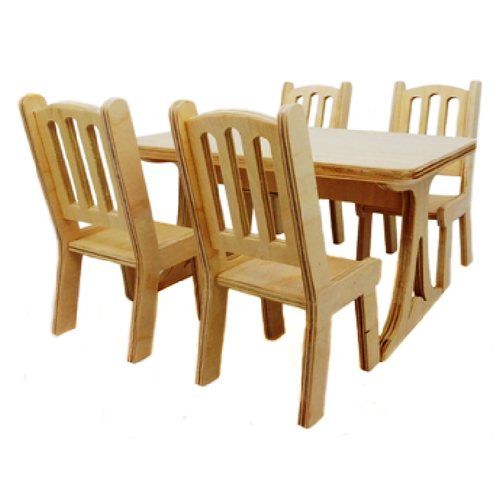 фото Кукольный набор мебели altairtoys стол и четыре стула, большой мк-004