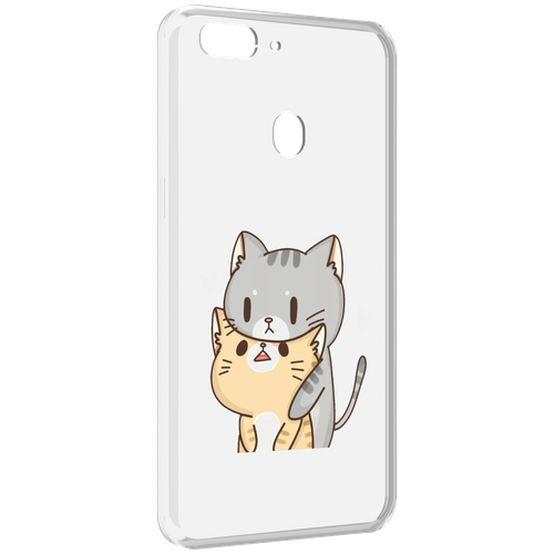 Чехол MyPads любящие-коты для Oppo Realme 2 задняя-панель-накладка-бампер чехол mypads любящие коты для oppo reno 5a задняя панель накладка бампер