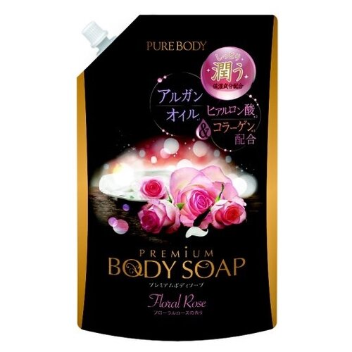 Мыло жидкое Pure body Floral rose, сменный блок, 840 мл