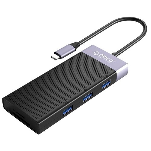 USB-концентратор ORICO MDK-10P, разъемов: 3, 18 см, черный type c to hdmi expansion dock usb multifunctional docking station type c hub notebook six in one