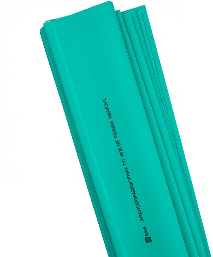 tut-20-j Термоусаживаемая трубка ТУТ 20/10 зелёная рулон PROxima Упаковка (100 шт.) EKF - фото №2