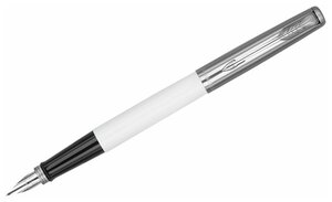 Ручка перьевая Parker "Jotter Originals White Chrome CT" синяя, 0,8мм, подарочная упаковка