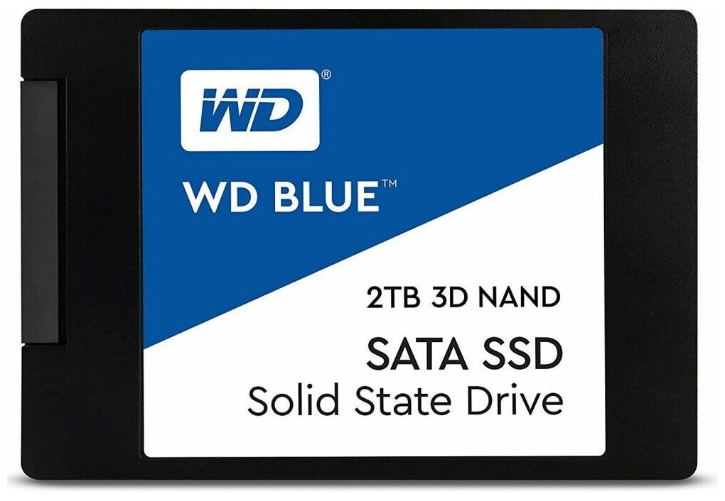 Внутренний SSD диск WD Blue 2000GB, SATA3, 2.5" (WDS200T2B0A)