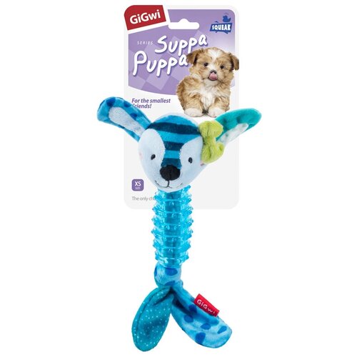 Gigwi игрушка для маленьких собак Заяц с пищалкой 15см, серия SUPPA PUPPA gigwi suppa puppa игрушка для маленьких собак зайка с пищалкой 17 см