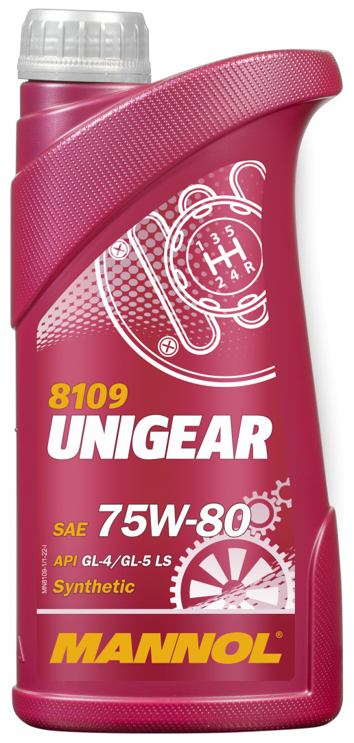 8109 MANNOL UNIGEAR 75W-80 1 л. Синтетическое трансмиссионное масло 75W80