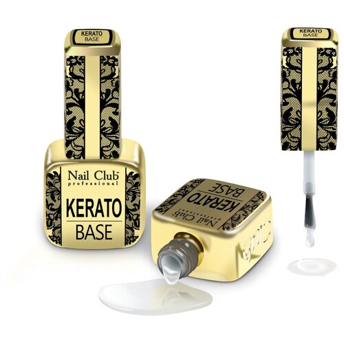 Nail Club professional Базовое покрытие для ногтей KERATO BASE, 18 мл/1 шт. nail club professional базовое покрытие для ногтей rubber base 30 мл 1 шт