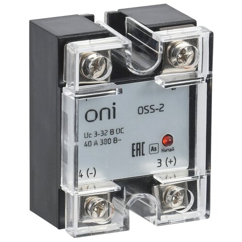 ONI Реле твердотельное OSS-2 40А 380В AC 3-32В DC ONI OSS-2-3-40-B