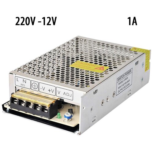 Блок питания 220V AC / 12V DC 1A блок питания tw 003 ac dc 5 разъемов 18w 1a 1 512v черный