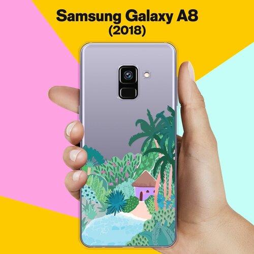 Силиконовый чехол на Samsung Galaxy A8 (2018) Домик / для Самсунг Галакси А8 2018 чехол накладка для samsung galaxy a8 2018 черный самсунг галакси а8 2018