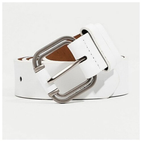 фото Ремень сима-ленд, размер 105, белый сима-лэнд