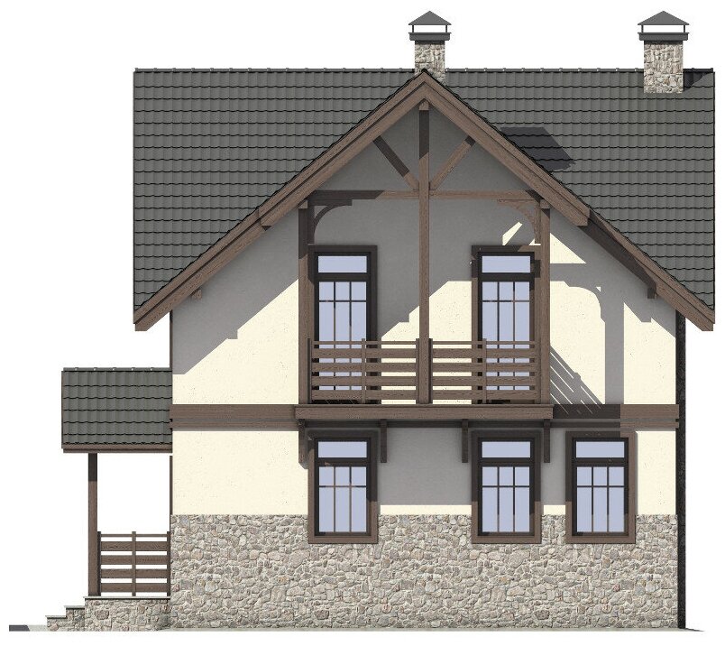 Проект газобетонного дома Catalog-Plans-58-59 (84,98кв.м, 8x8м, газобетон 400) - фотография № 9