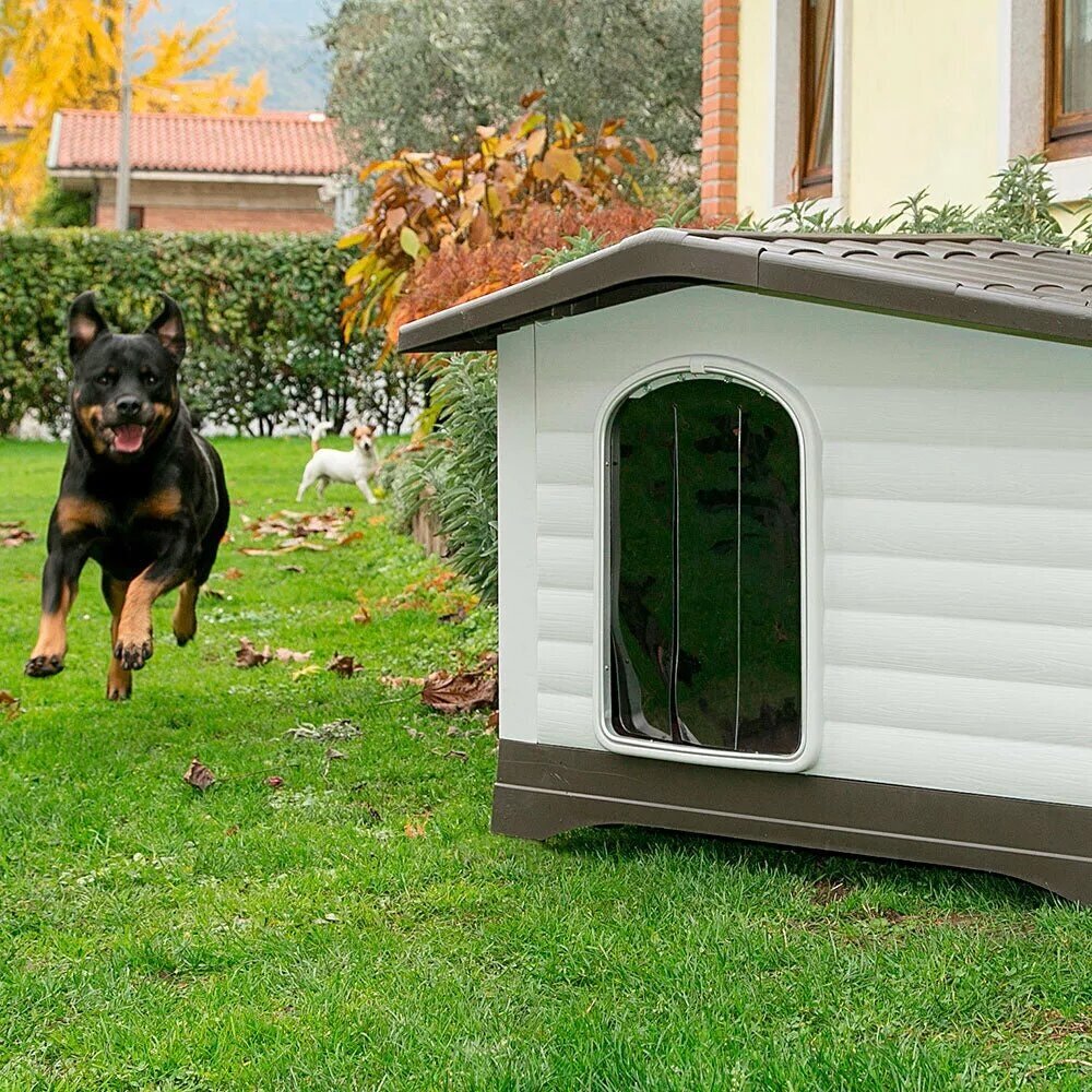 Шторка для будки Ferplast Dogvilla 110 Door 29.6х46.9 см прозрачный - фотография № 7