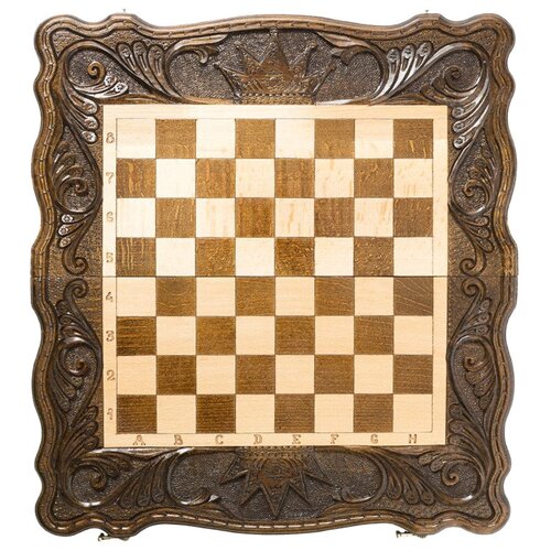 фото Haleyan шахматы + нарды резные корона 50