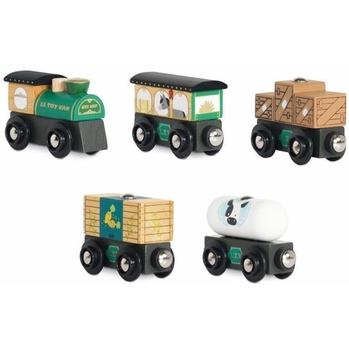 Игрушечный поезд Товарный экспресс Le Toy Van зеленый le toy van кукольный домик нежные сердечки h126 зеленый