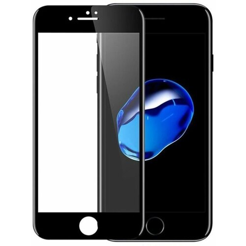 Защитное стекло для iPhone 7 Plus/ iPhone 8 Plus, черная рамка стекло защитное redline iphone 8 7 plus 6 f3d черная рамка