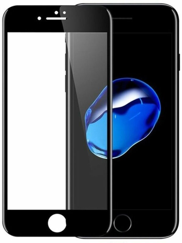 Защитное стекло для iPhone 7 Plus/ iPhone 8 Plus, черная рамка