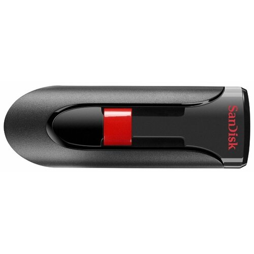 Флешка SanDisk Cruzer Glide CZ60 256 ГБ, 1 шт., черный/красный