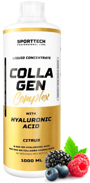 Коллаген для суставов SPORTTECH Collagen Complex, ягодный, 1000 мл. + витамины