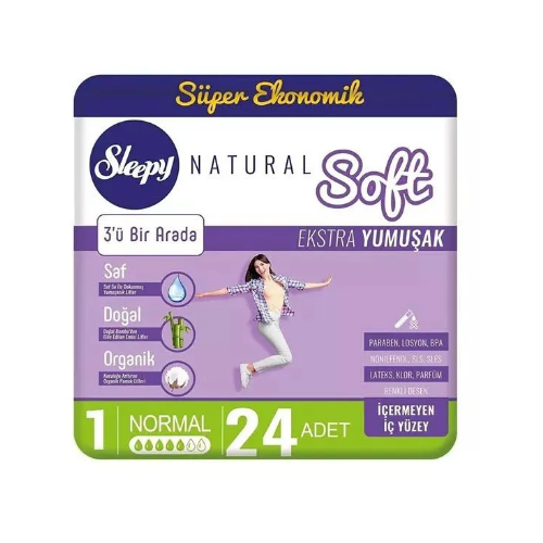 Прокладки женские гигиенические Sleepy Soft Eco Normal, 24 шт