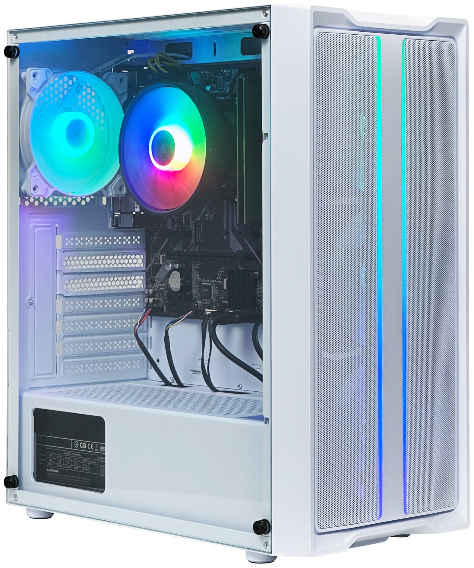 Игровой компьютер Robotcomp Аллигатор 2.0 White / AMD Ryzen 5 5600G / 16GB DDR4 / 512Gb PCI-E SSD / B450M / Video Radeon VEGA 7 CORE / B550M / 500W