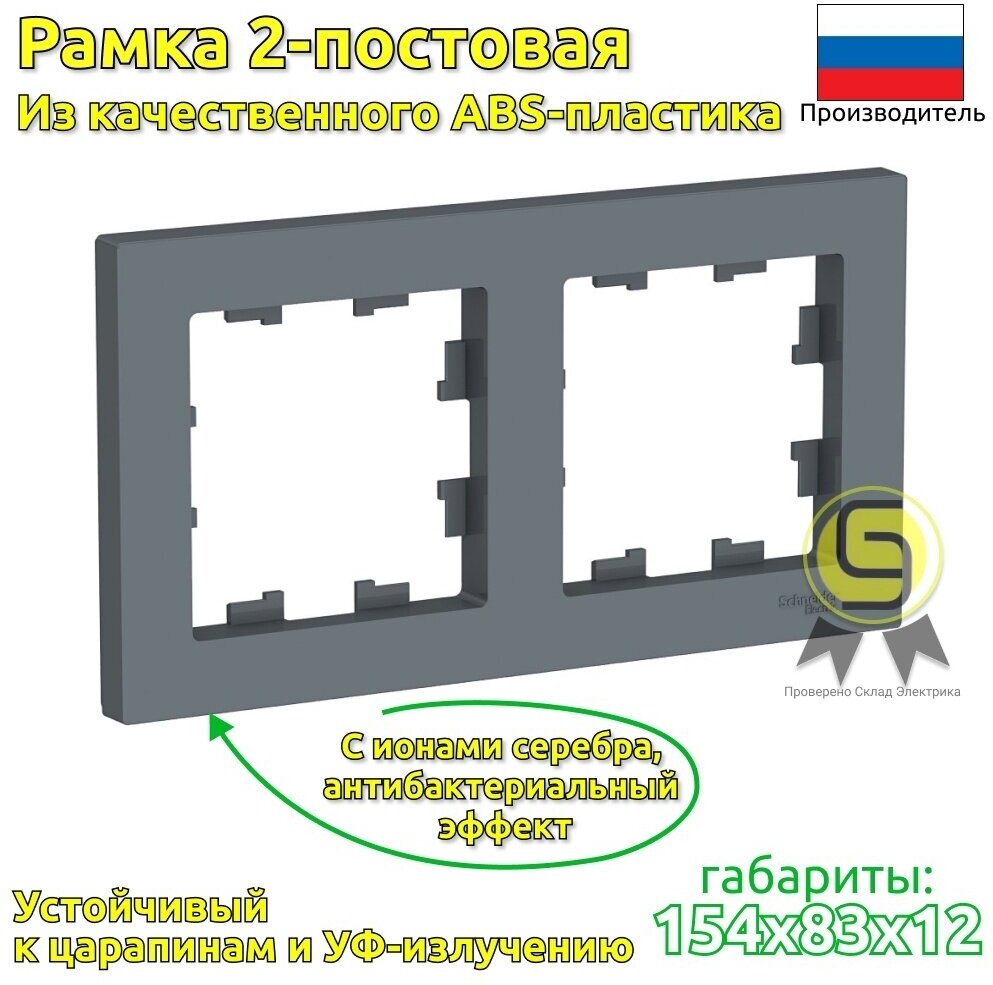 SE AtlasDesign Грифель Рамка 2-ая, универсальная (комплект 4шт) - фотография № 5