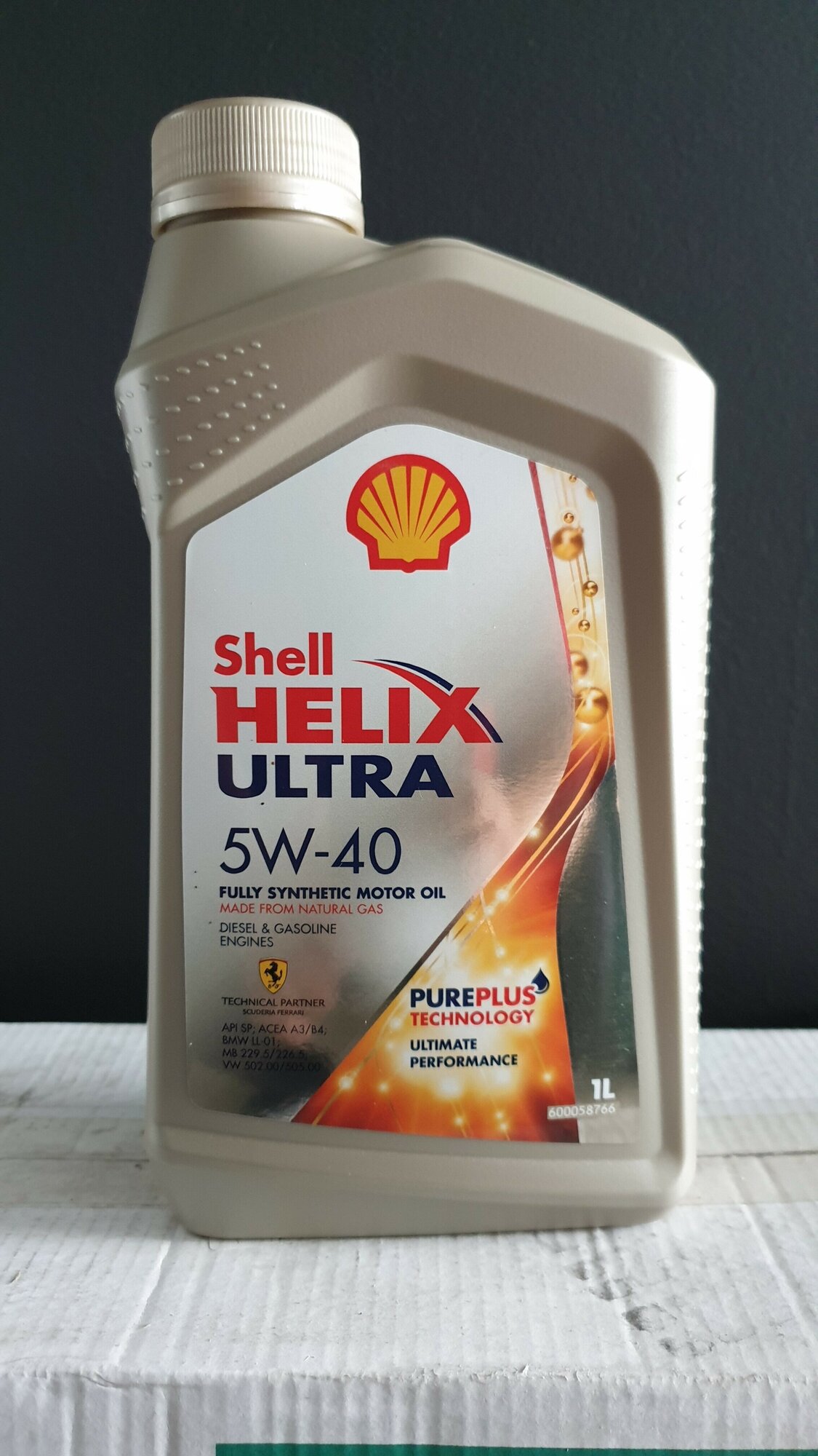 Синтетическое моторное масло SHELL Helix Ultra 5W-40 SP, 1 л, 1 шт.