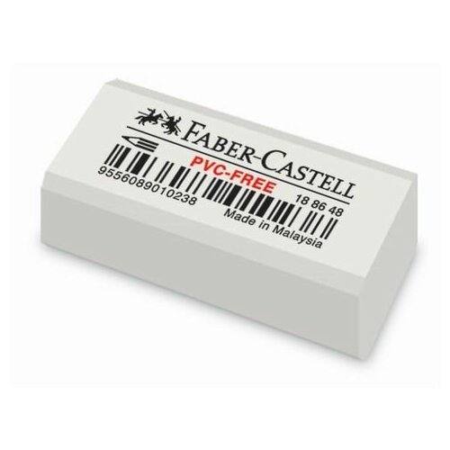 Ластик Faber-Castell PVC-free 7086, 31 х 16 х 11, белый ластик термопластический 7086 31 15 faber castell