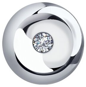 Подвеска из белого золота Diamant online 162950 с бриллиантом, Белое золото 585°