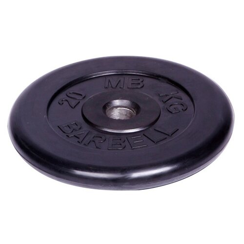 фото Диск обрезиненный barbell d 51 мм черный 20,0 кг mb barbell