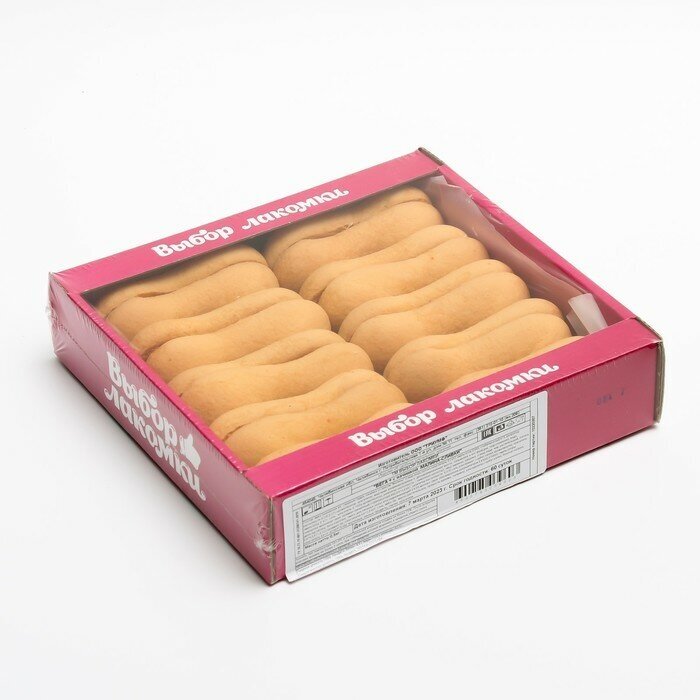 Печенье сдобное выбор лакомки Малина-сливки, 500 г - 4 упаковки - фотография № 2