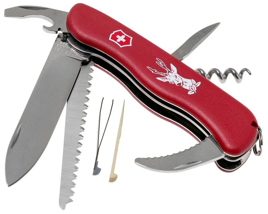 Нож перочинный Victorinox HUNTER (0.8573) 111мм 12функций красный - фото №11