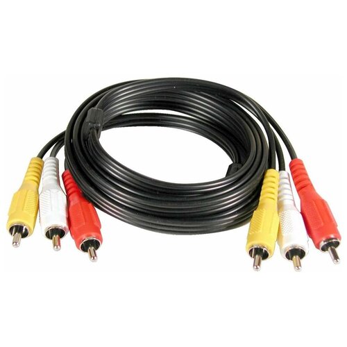 Кабель Atcom Geplink 3xRCA - 3xRCA, 1.5 м, черный