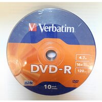 Оптический диск Verbatim DVD-R 4.7 Gb, 16 х, Bulk, по 10 шт.