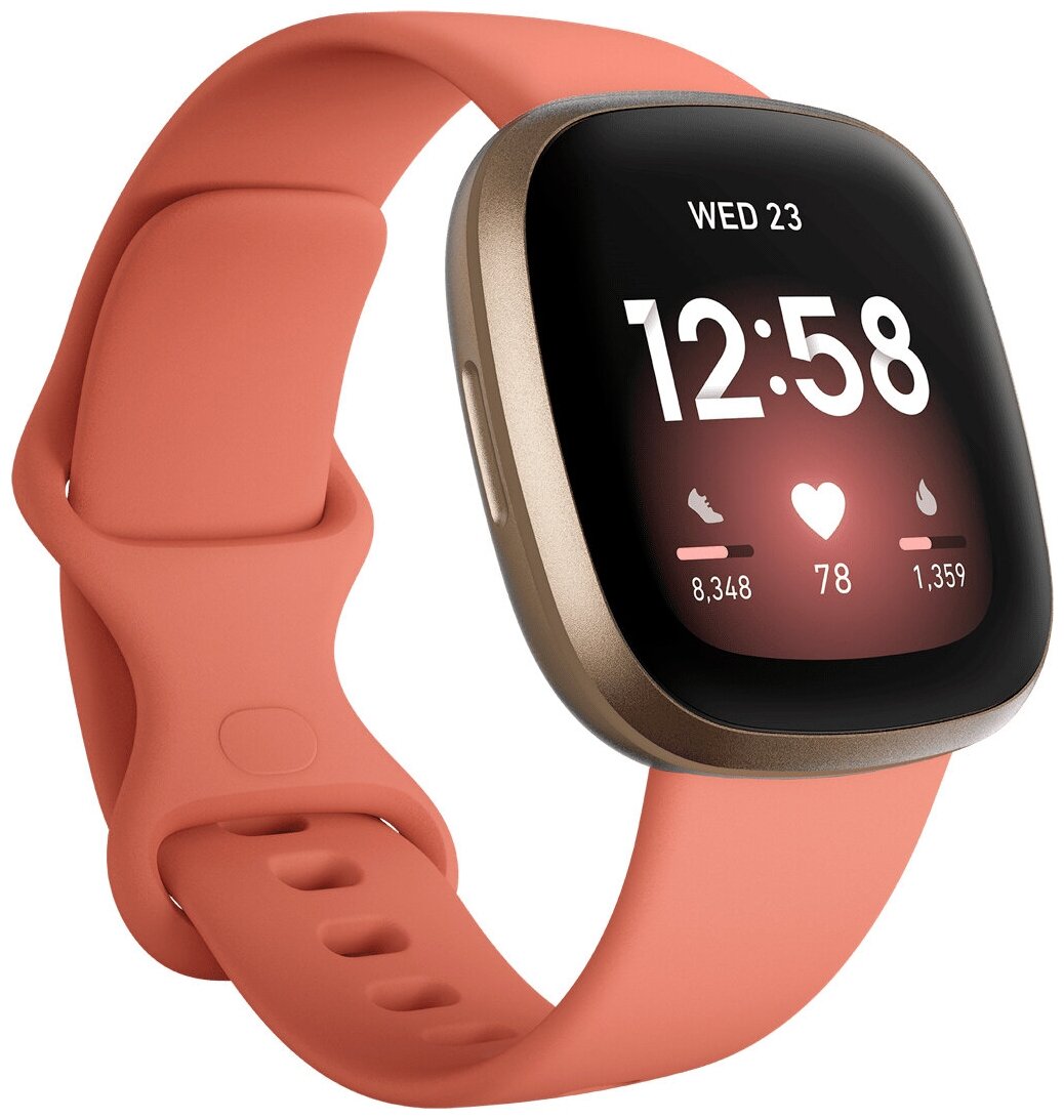 Умные часы Fitbit Versa 3 Pink clay/soft gold