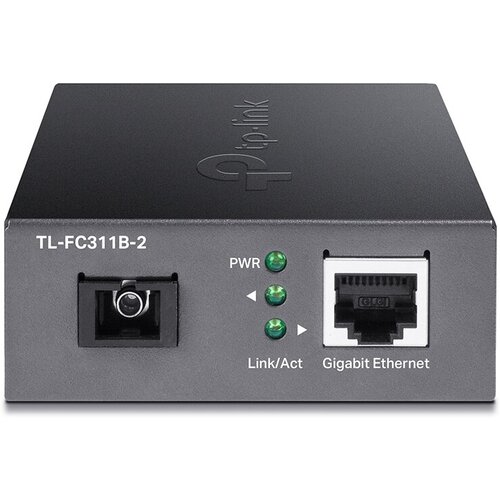 TP-Link Медиаконвертер/ Gigabit WDM media converter, 9/125µm Single-mode Fiber, 1 SC Fiber port, 1 100/1000Mbps RJ-45 port, wave length 1310nm/1550nm, transmission distance up to 2Km, 5V/0.4A DC power input