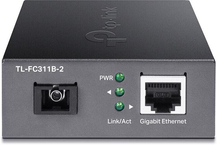 TP-Link Медиаконвертер/ Gigabit WDM media converter 9/125µm Single-mode Fiber 1 SC Fiber port 1 100/1000Mbps RJ-45 port wave length 1310nm/1550nm transmission distance up to 2Km 5V/0.4A DC power input